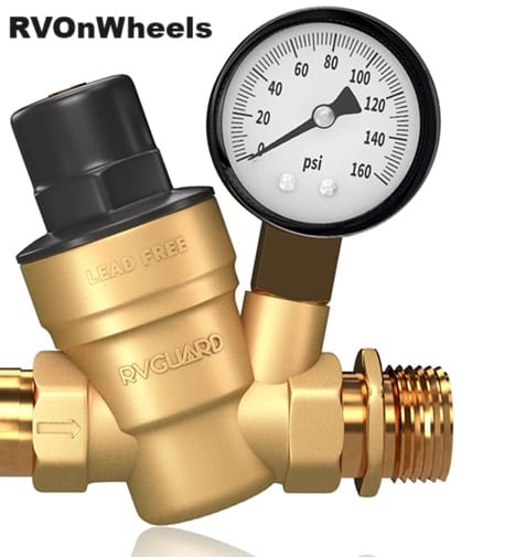 Brass Lead-Free Adjustable RV Water Pressure Regulator